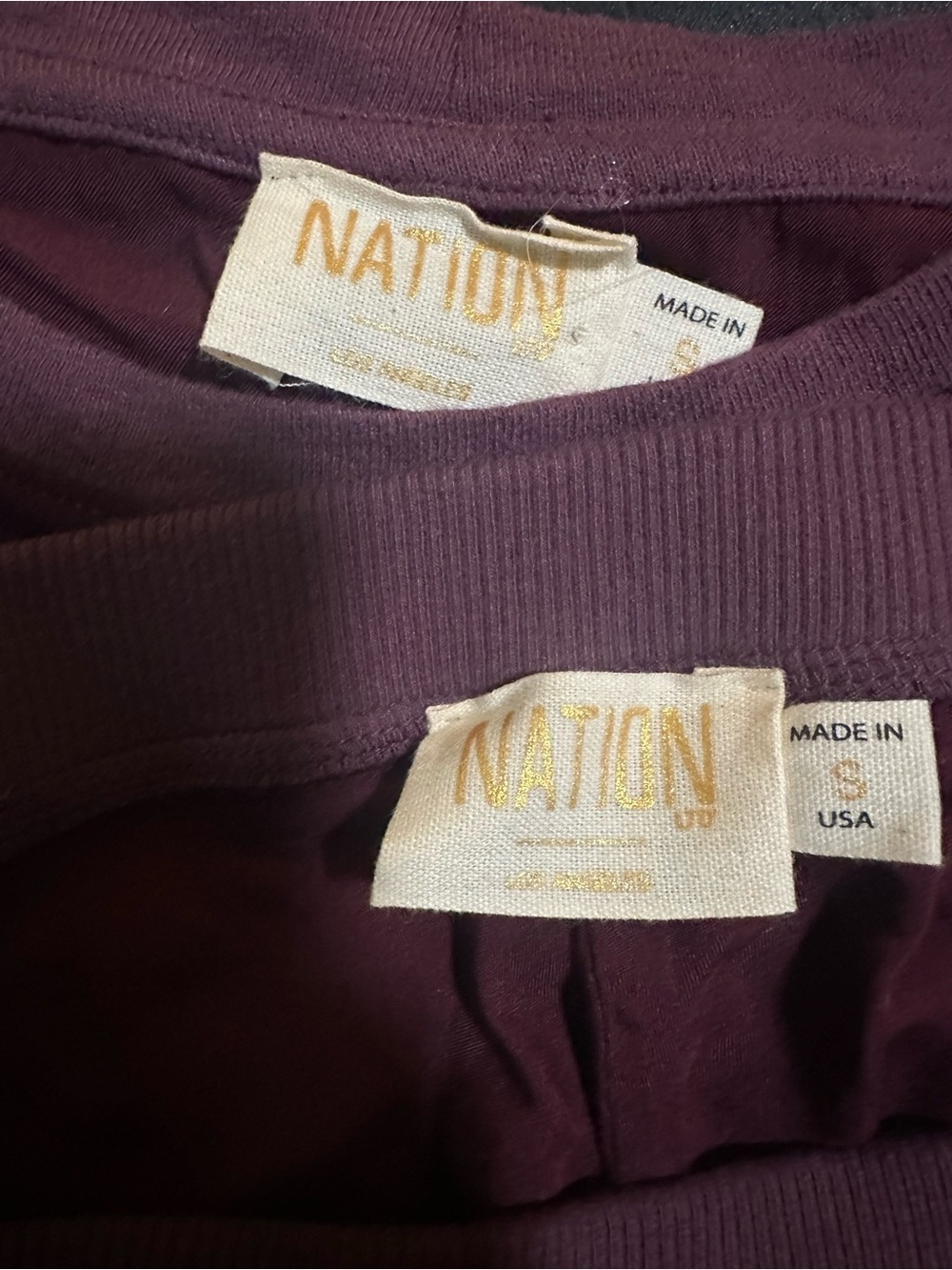 Nation LTD marie boxy and mable midi satin set dark cherry size small - Picture 8 of 9